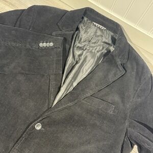 Old Navy Corduroy Blazer Black Two Button Sport Coat Jacket Blazer Men's Sz L